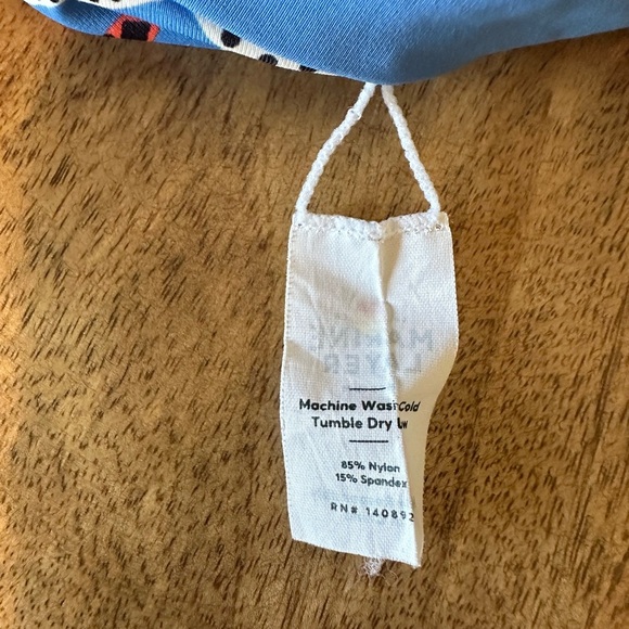 NWOT Marine Layer Womens Sienne Plunge OnePiece Swimsuit Floral Blue Size Medium - Picture 3 of 4